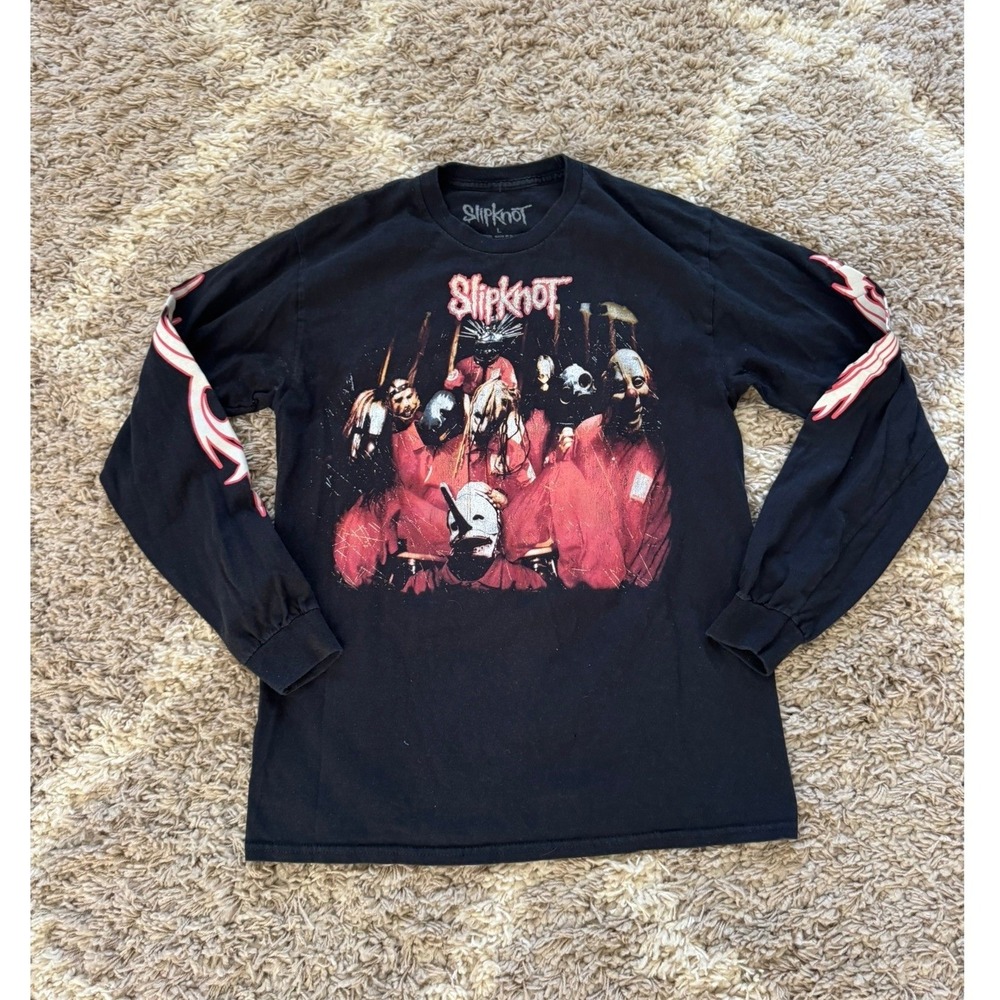 Slipknot Spit It Out Long Sleeve Graphic T-Shirt Black Mens Large Band Tee